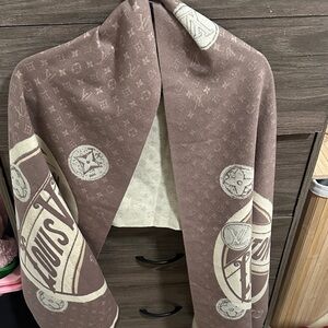 Brown and Cream Logo Scarf